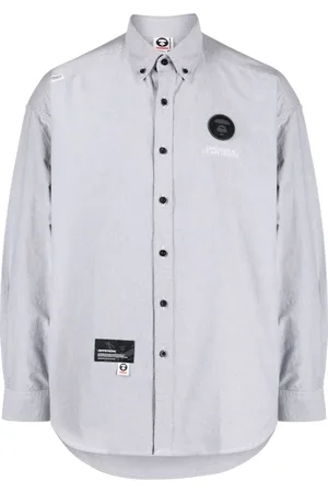A Bathing Ape Logo-patch cotton shirt