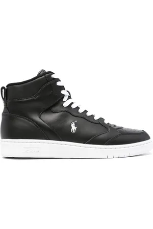 Ralph Lauren Logo-embroidered high-top sneakers