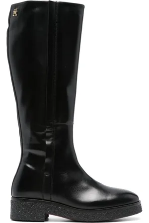Tommy Hilfiger Round-toe leather boots