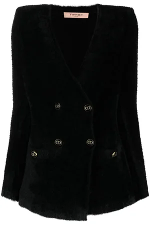 Twin-Set Piled jacquard blazer