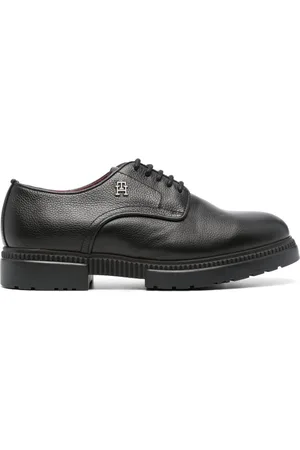 Tommy Hilfiger Logo-plaque leather derby shoes