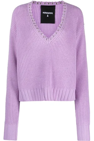Patrizia Pepe Piercing-detail chunky-knit jumper