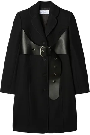 OFF-WHITE Belted single-breasted coat