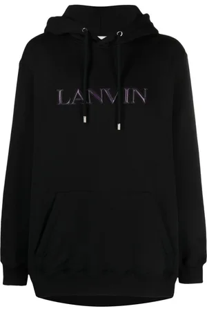 Lanvin Logo-appliqué cotton hoodie