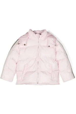 Palm Angels Logo-print quilted hooded jacket