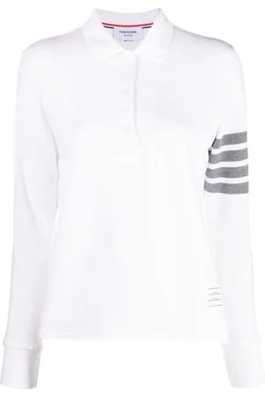 Thom Browne 4-Bar long-sleeved polo shirt