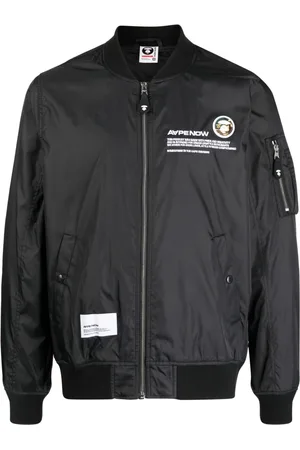 A Bathing Ape Slogan-print bomber jacket