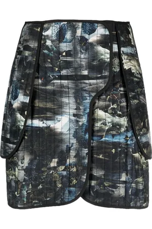 HENRIK VIBSKOV Panelled graphic-print miniskirt