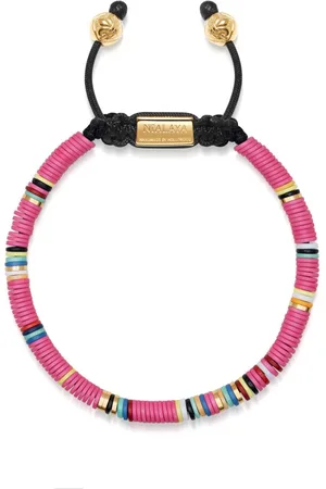 Nialaya Logo-plaque beaded bracelet