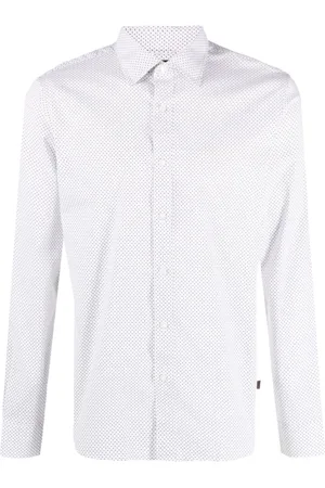 Michael Kors Ls Spread Mosaic Star stretch-cotton shirt