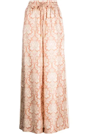 ZIMMERMANN Damask-print silk palazzo trousers