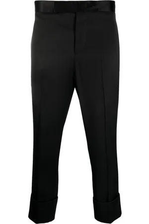 SAPIO Satin-finish cropped tailored trousers