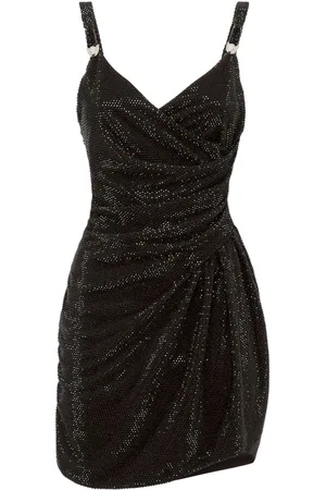 Philipp Plein Crystal-embellished gathered minidress