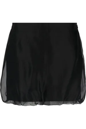 BLANCA Satin-finish silk miniskirt
