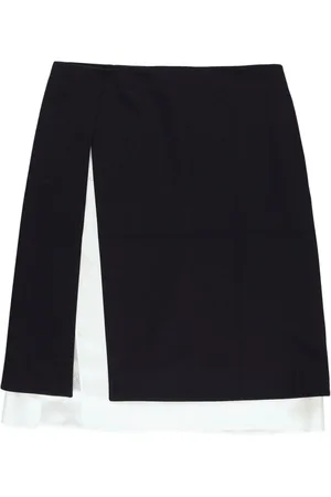 Peter Do Contrasting-border zip-up skirt