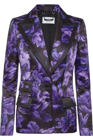 Philipp Plein Duchesse floral-print blazer