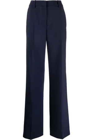 OFF-WHITE Wide-leg virgin-wool-blend trousers
