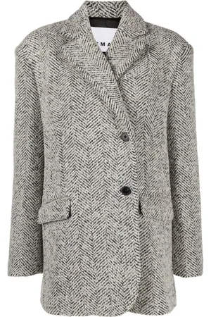 REMAIN Herringbone wool-blend blazer