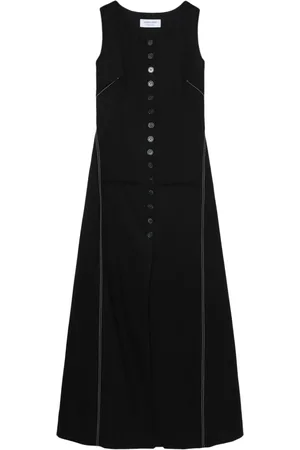 Marine Serre Button-down flared midi dress