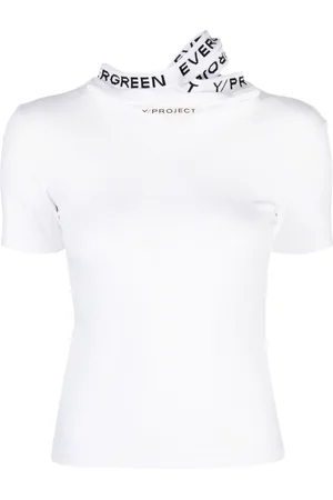 Y / PROJECT Logo-jacquard triple-collar T-shirt