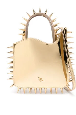 LE SILLA Jagger spike-stud patent-leather tote bag