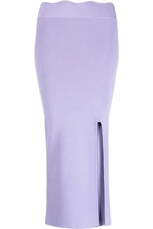 GALVAN Delia ribbed midi skirt