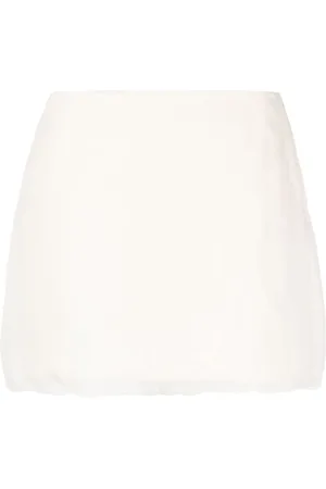 BLANCA Satin-finish silk miniskirt
