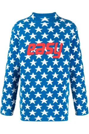 ERL Mock-neck intarsia-knit jumper