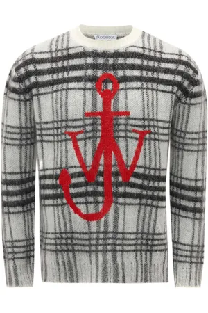 J.W.Anderson Tartan-check crew-neck jumper