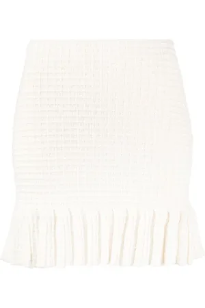 Self-Portrait Sequin-embellished textured miniskirt
