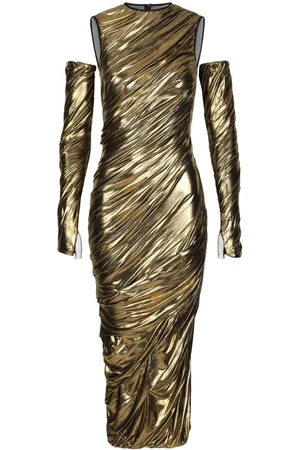 Dolce & Gabbana Foiled-finish panelled dress