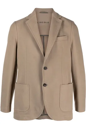 Circolo Single-breasted cotton-blend jersey blazer