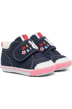 Miki House Bunny touch-strap sneakers
