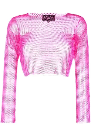 SANTA BRANDS Rhinestone-embellished cropped top