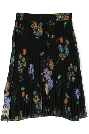 Roberto Cavalli Floral-print pleated skirt
