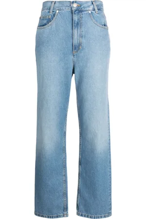 Sandro Logo-embroidered straight-leg jeans