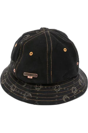 Marine Serre Regenerated denim bell hat