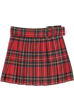 Dolce & Gabbana Tartan-check virgin-wool skirt