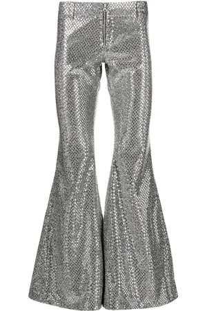 ERL Sequinned flared trousers