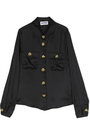 Moschino Logo-embroidered long-sleeve shirt
