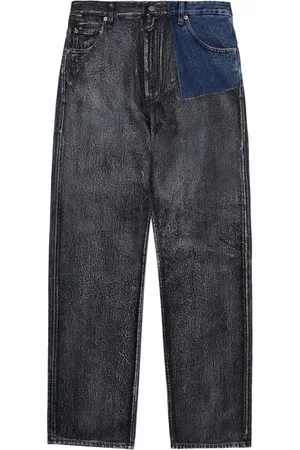Maison Margiela Panelled mid-rise straight-leg jeans