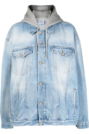 Vetements Oversized hooded denim jacket
