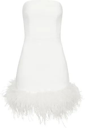 Rebecca Vallance Evelyn feather-trim minidress