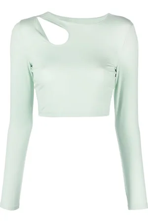 Wolford Cutout logo-print crop top