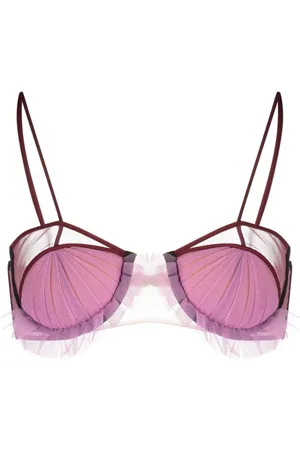 Nensi Dojaka Panelled semi-sheer bra