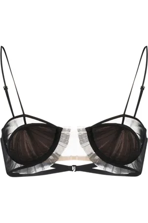 Nensi Dojaka Panelled semi-sheer bra
