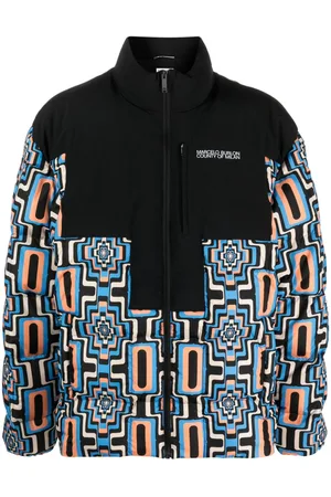 MARCELO BURLON Geometric-print quilted puffer jacket