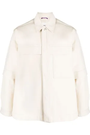 OAMC Short-sleeve overlay cotton shirt jacket