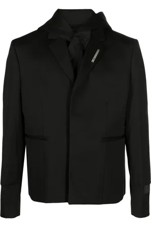 HELIOT EMIL Single-breasted hooded blazer