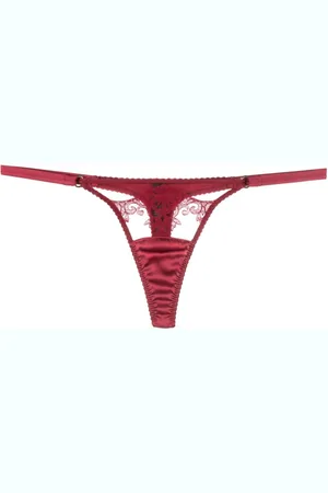 Fleur of England Gisele floral-embroidered thong